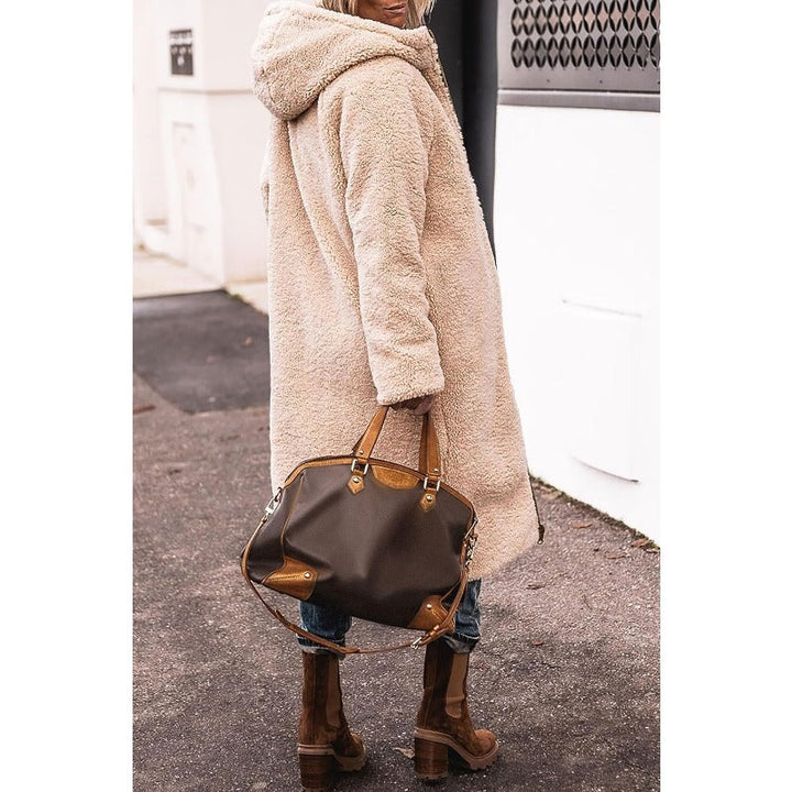 Dames Lange Hooded Warme Winterjas