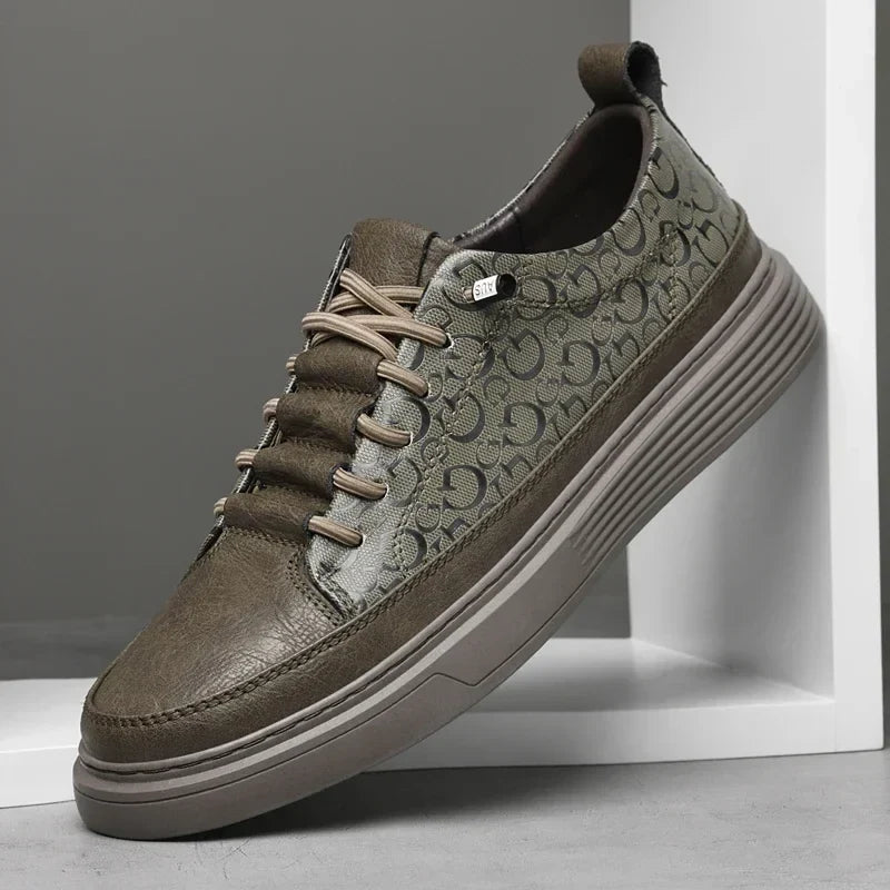 Giuliano Italiaanse Leren Sneakers