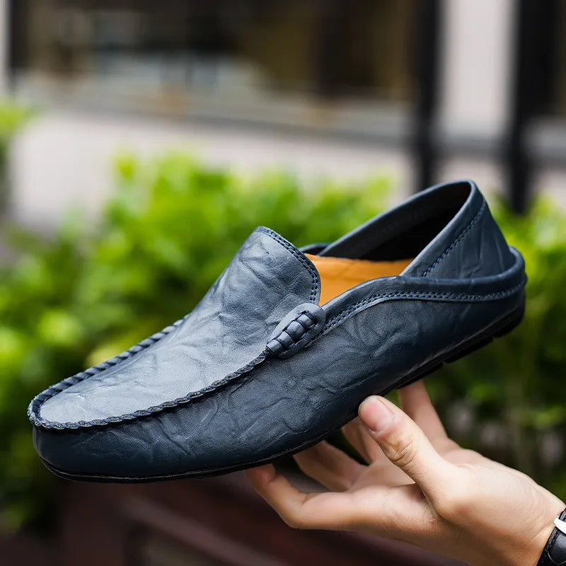 Aurelio V2 Italiaanse 100% Echte Leren Instappers