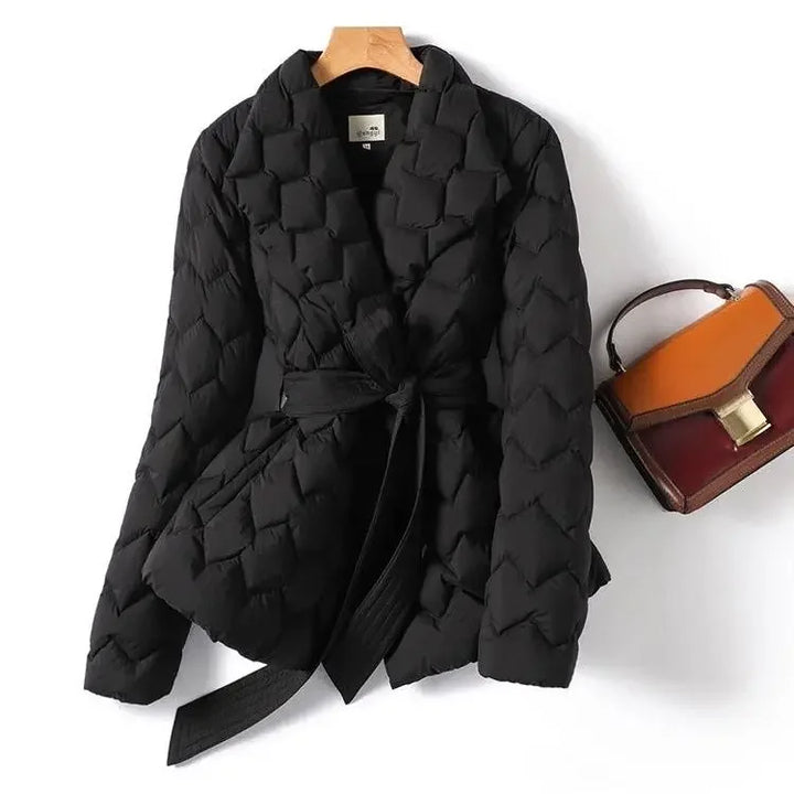 Sienna Gevoerde Wrap Jas