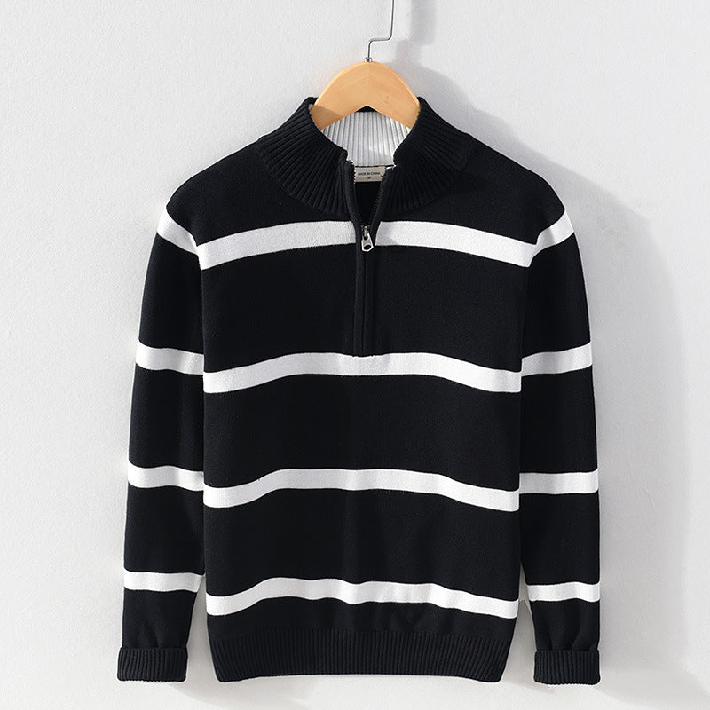 Hiro Katoenen Quarter-Zip Trui