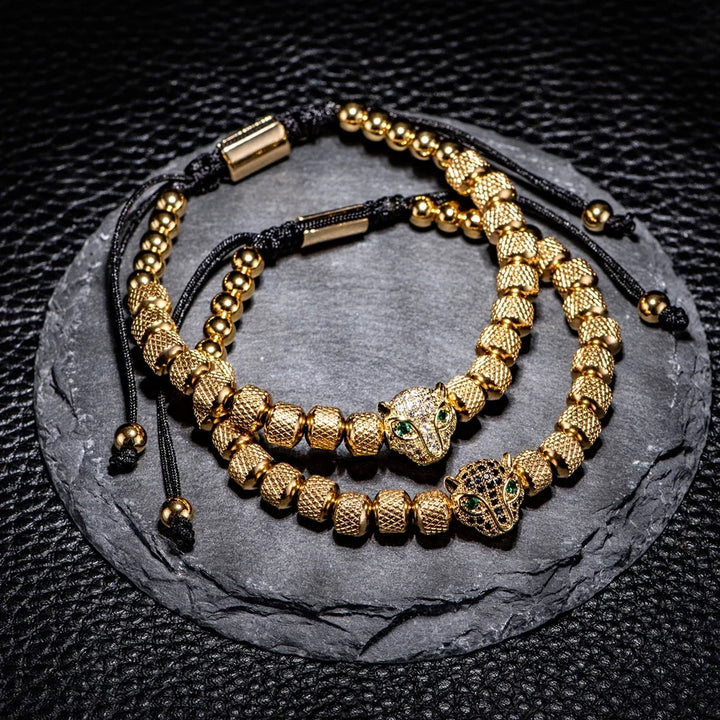 Roman Panther Drie-laags Armband Set