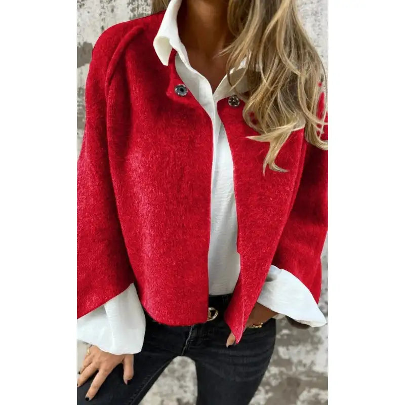 Layla - Wol Cardigan met Ronde Hals