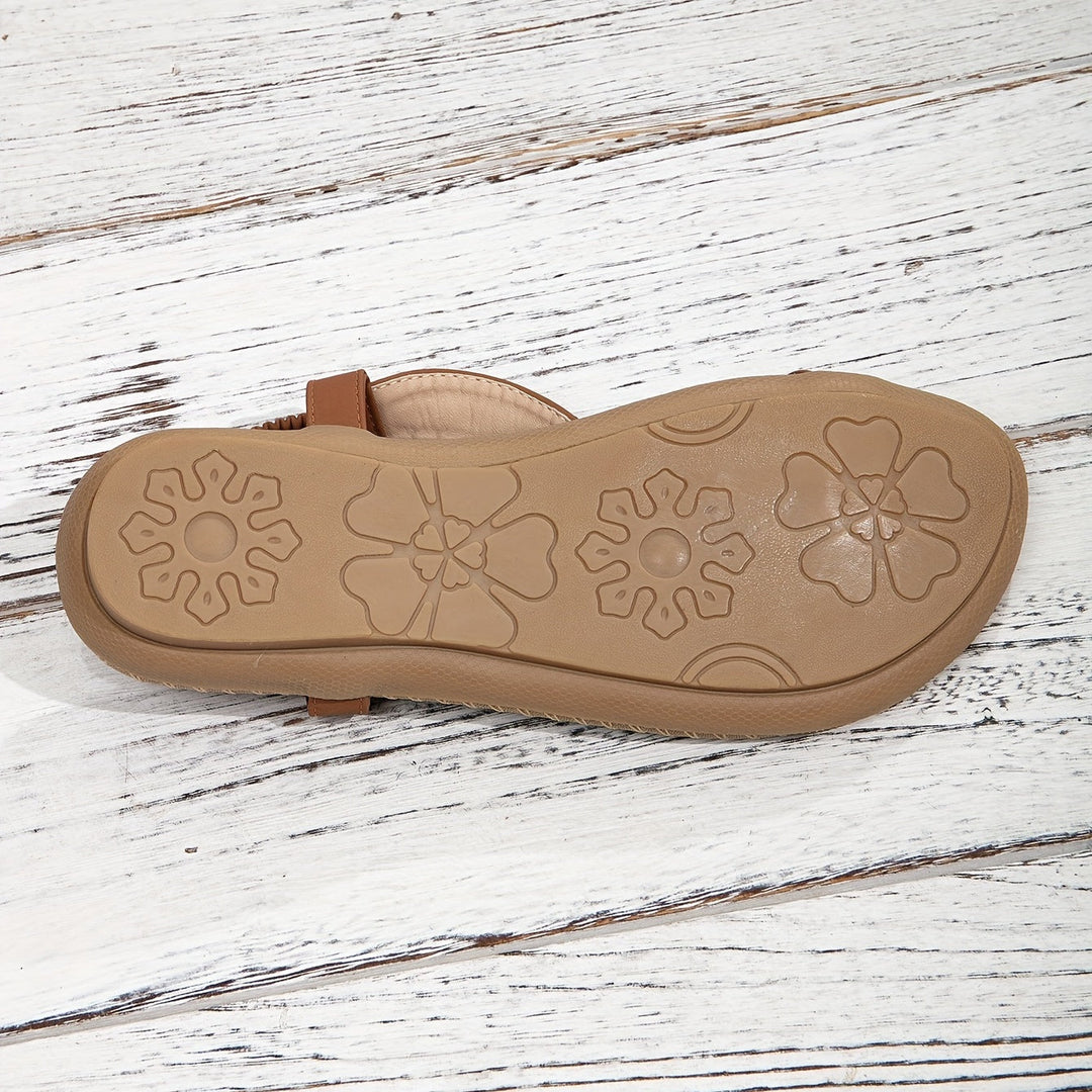 Saar - Boho Comfort Sandalen Dames met Kraaldetails en Elastische Enkelband