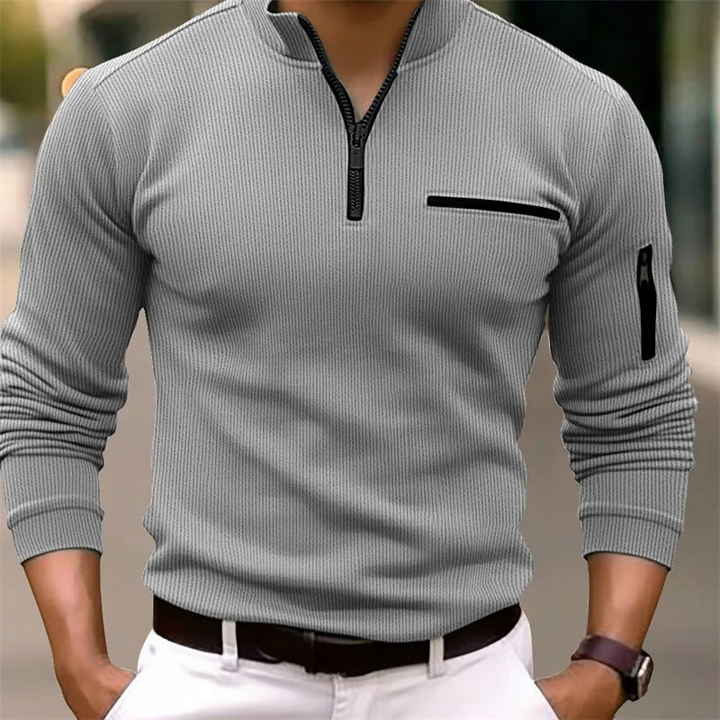 Logan | Klassieke Quarter Zip Trui