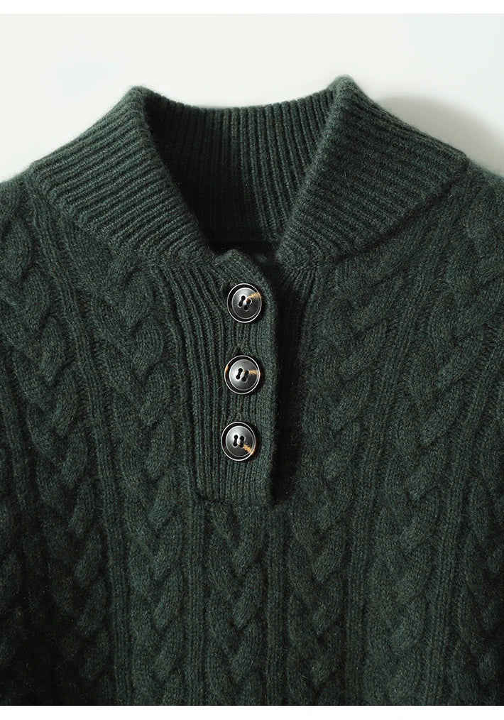 Arden Pullover met Knopsluiting