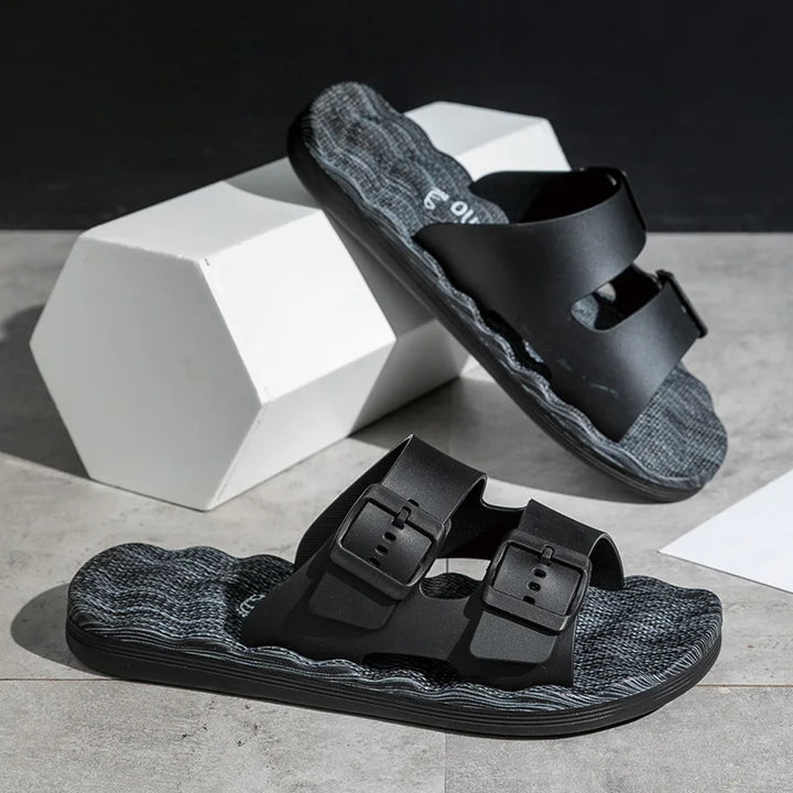 Van Belmont Orthopedische Leren Slippers