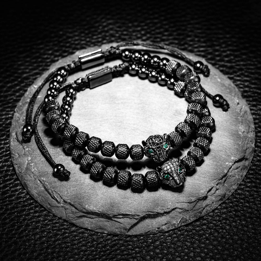 Roman Panther Drie-laags Armband Set