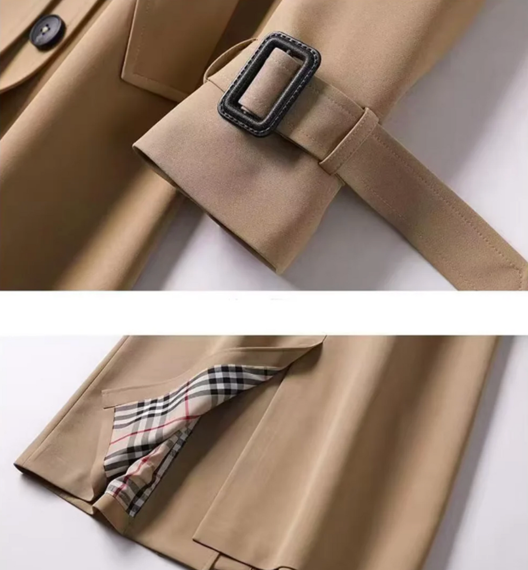 Dames Dubbelzijdige Ceintuur Trench Coat