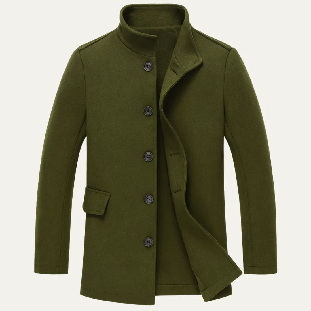 Tommy | Slim fit jas met opstaande kraag en knoopsluiting