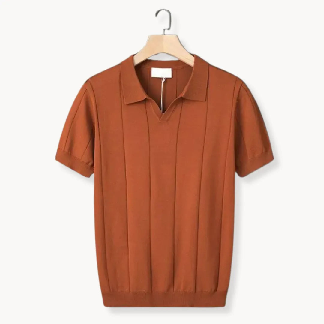 Hugo | Slim fit polo met korte mouwen en verticale ribbels