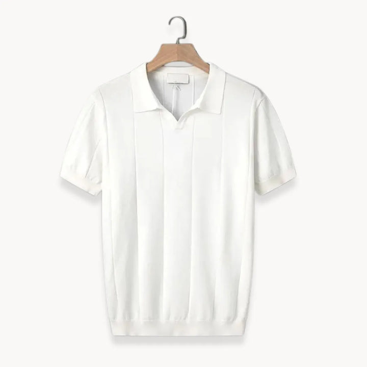 Hugo | Slim fit polo met korte mouwen en verticale ribbels