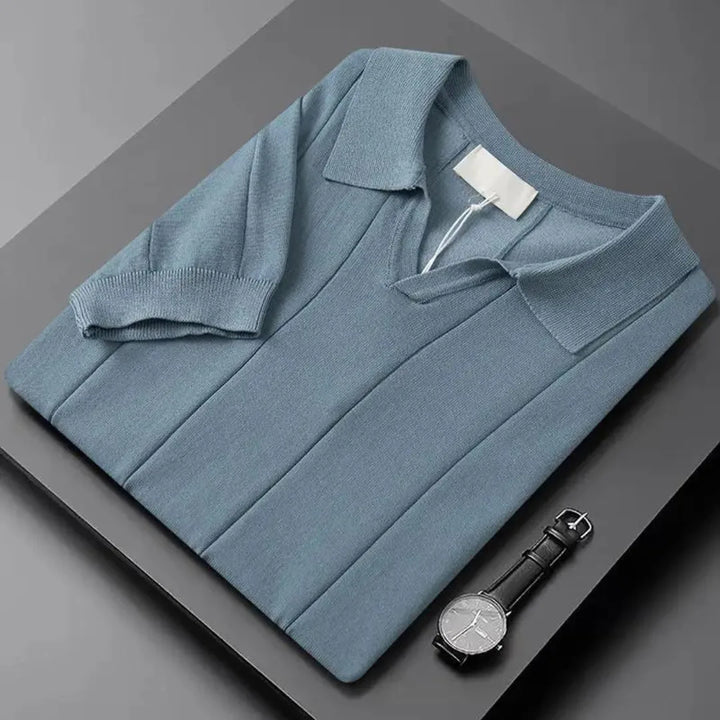 Hugo | Slim fit polo met korte mouwen en verticale ribbels