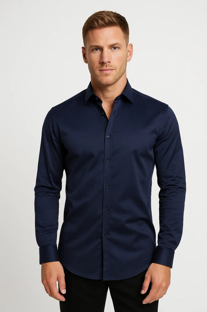 Overhemd Heren - Slim Fit met Klassieke Kraag | Zakelijk Casual