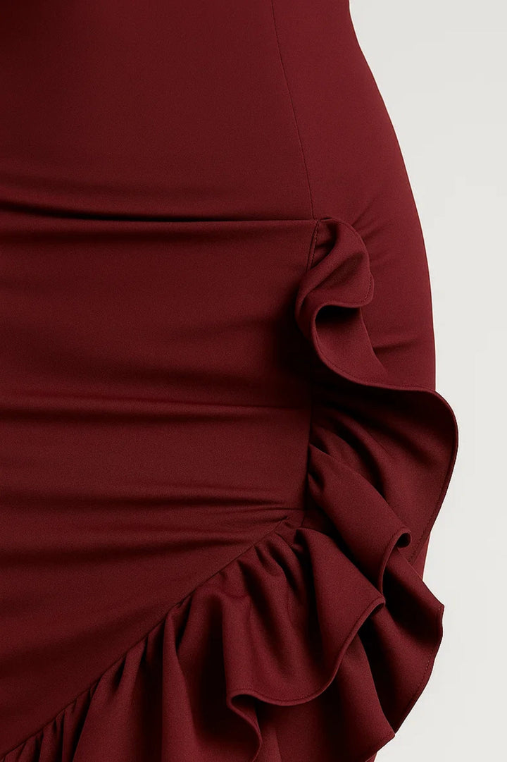 Maxi Jurk Dames - Strapless met Ruches | Elegant