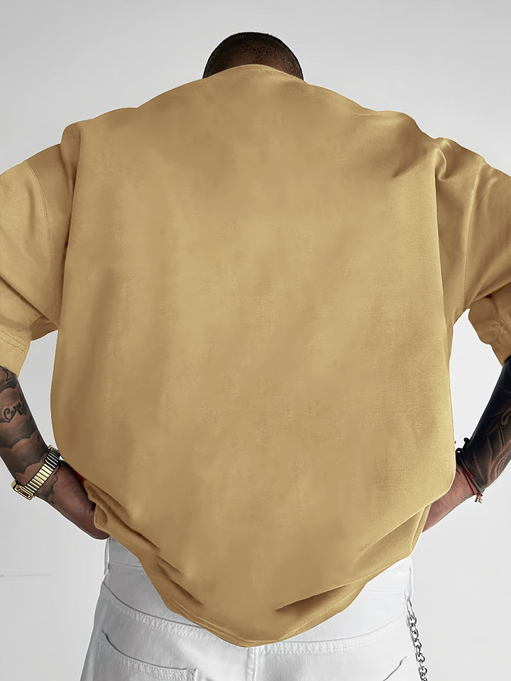 T-shirt Heren | Slogan Print & Comfortabele Loose Fit