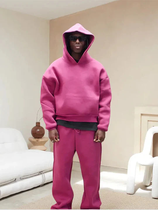Tracksuit met hoodie en broek in losse pasvorm