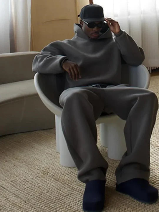 Tracksuit met hoodie en broek in losse pasvorm