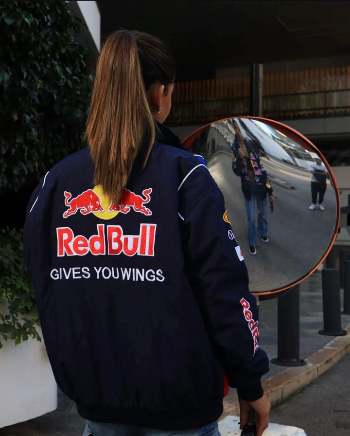 Unisex Racing jas met hoge kraag en volledige ritssluiting