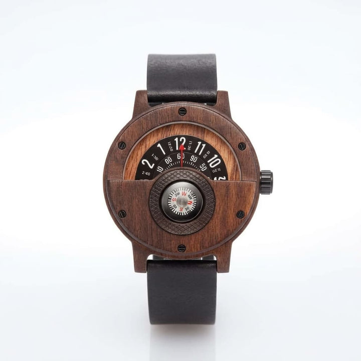 Boreale Walnoot Houten Horloge