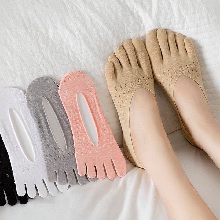 Onzichtbare Ademend Anti-Slip Tenen Sokken