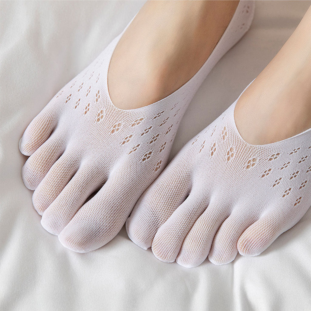 Onzichtbare Ademend Anti-Slip Tenen Sokken