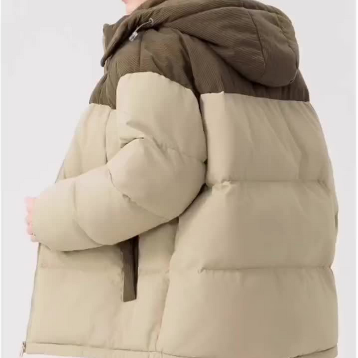 Winterjas Heren | Gewatteerde Jas met Capuchon | Warm & Winddicht