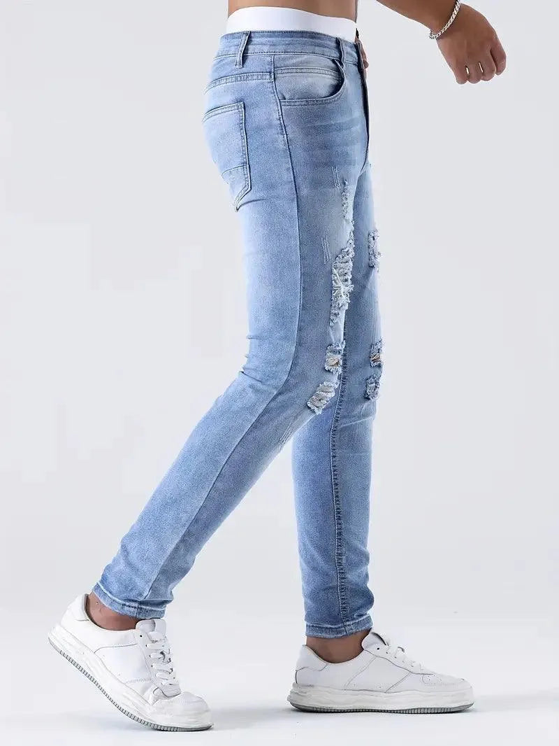Casual Jeans Heren - Gescheurd - Hoogwaardig Denim - Ideaal voor Dagelijks Gebruik