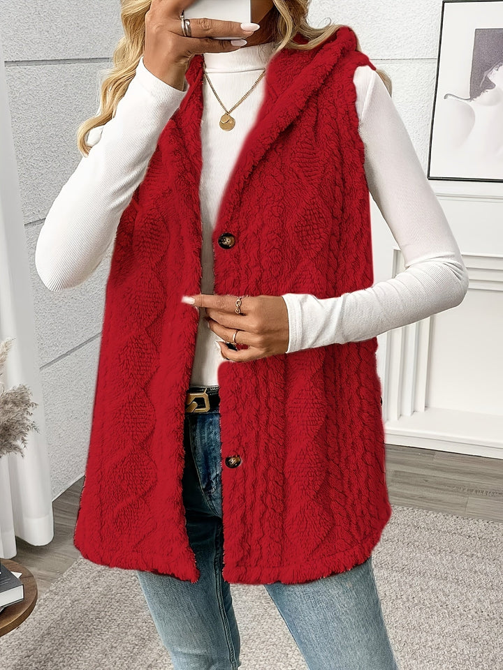 Lorna | Gezellige Hooded Mouwloze Vest