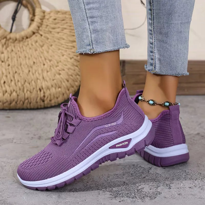 Lage sneaker met ademend mesh