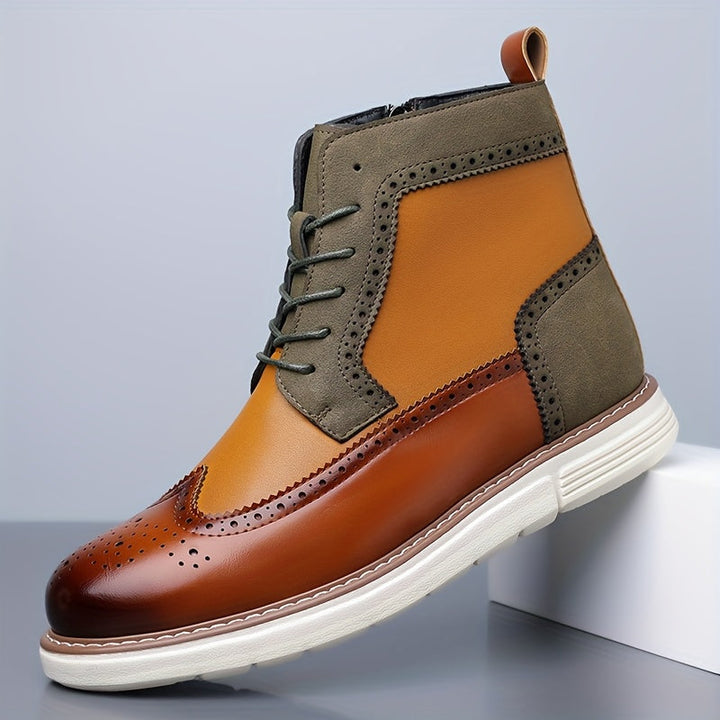 Lawrence | Verfijnde Wingtip Enkellaarzen