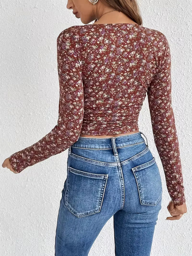 Longsleeve met floral print