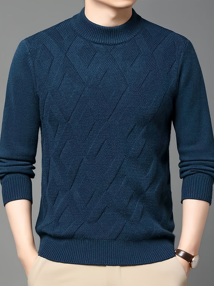 Ellis | Getextureerde Mock-Neck Trui