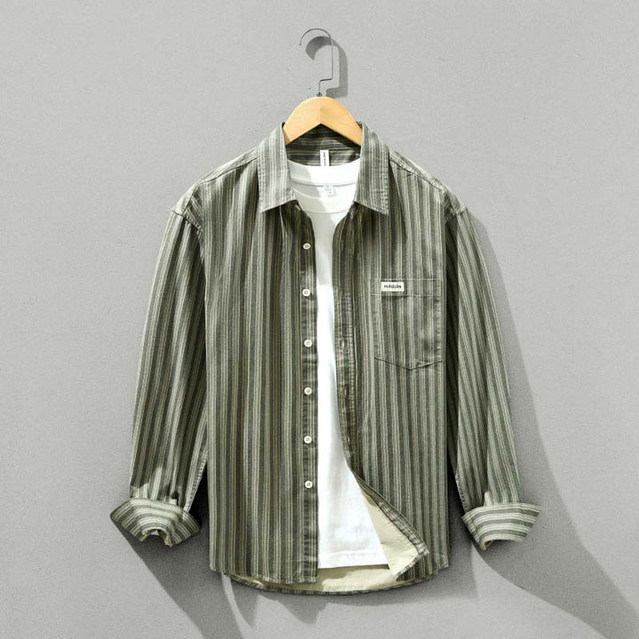 Aldren Gestreept Biologisch Katoenen Shirt