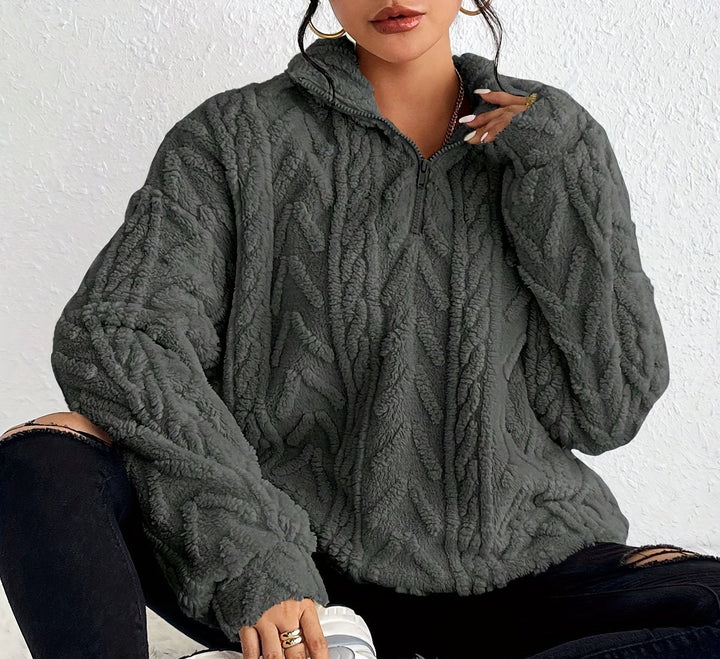 Aicha | Kabelgebreide Oversized Gecombineerde Trui