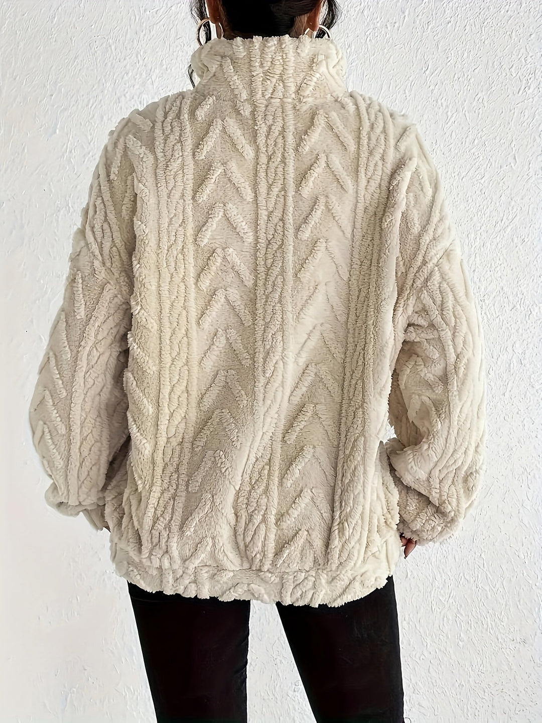 Aicha | Kabelgebreide Oversized Gecombineerde Trui