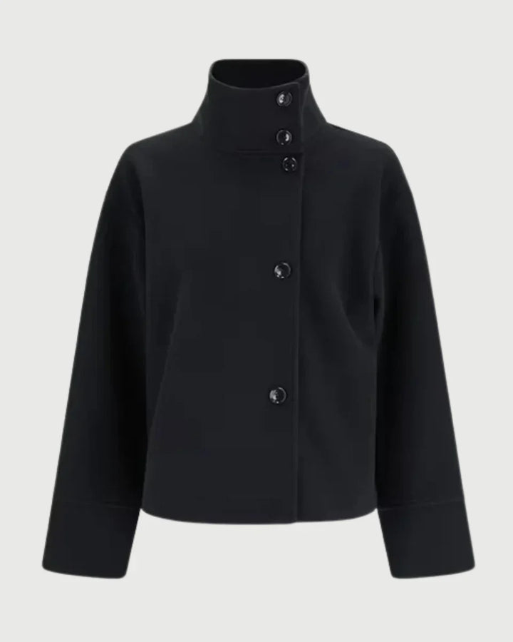 Tuğba | Cropped High-Neck Poised Coat