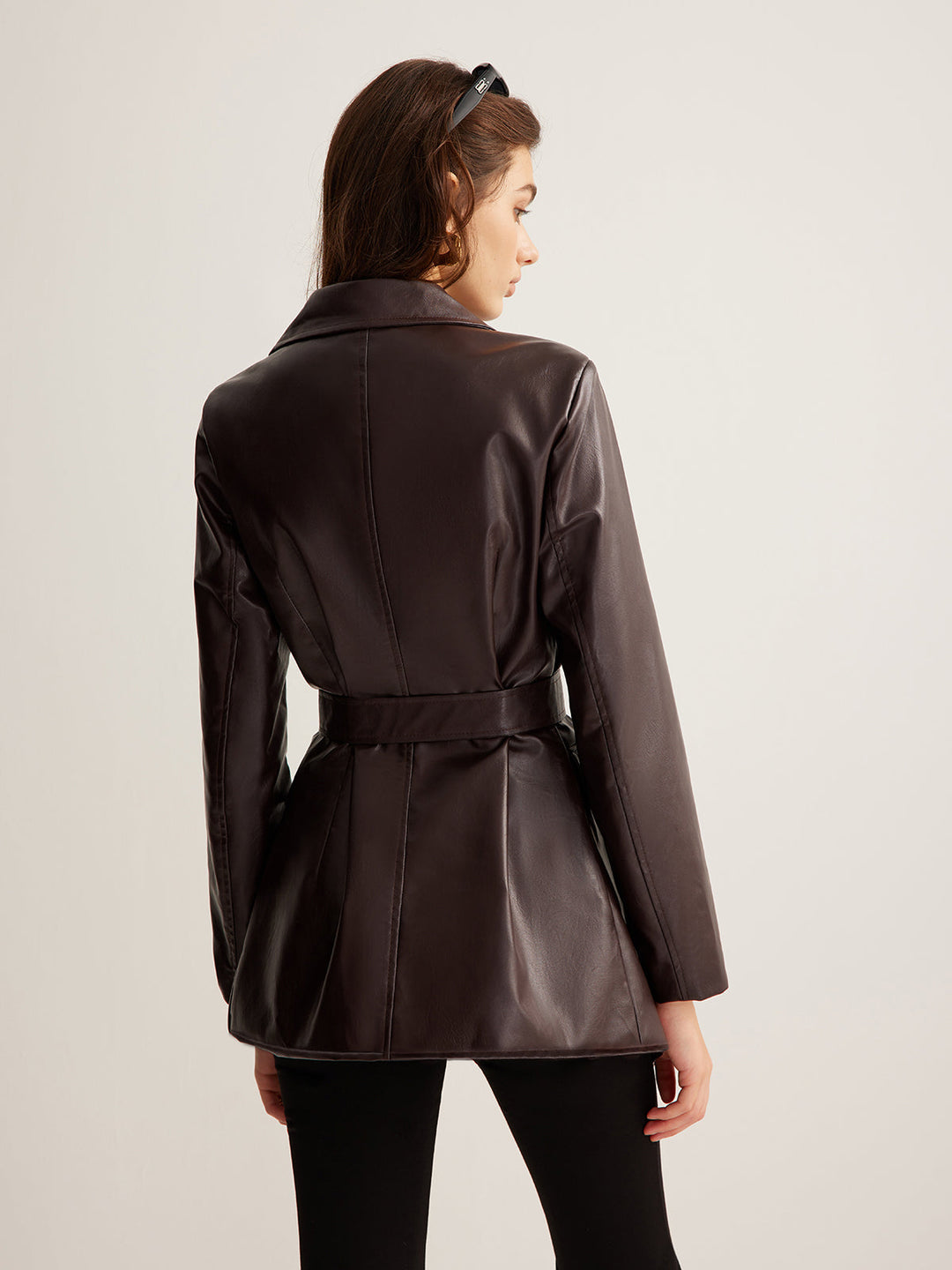 Amber | Geknoopte Elegante Leren Jas