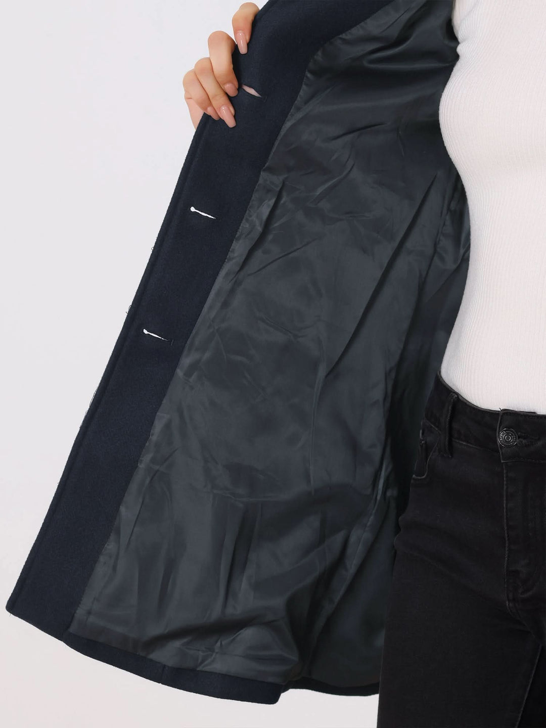 Aud | Notch-Lapel Fit-and-Flare Duurzame Trenchcoat