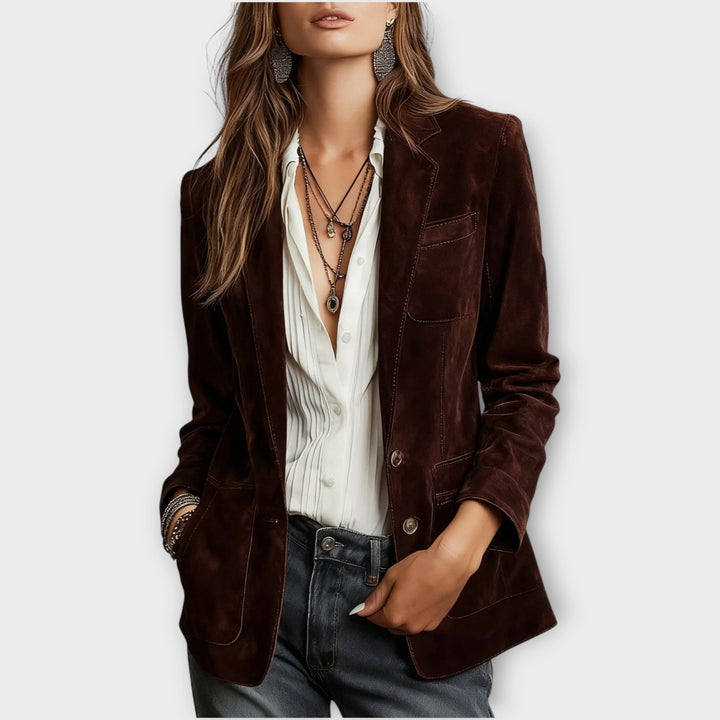 Bruine Vintage Suede Blazer