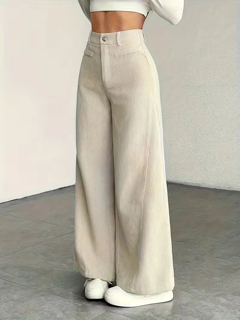 Wide leg broek met hoge taille