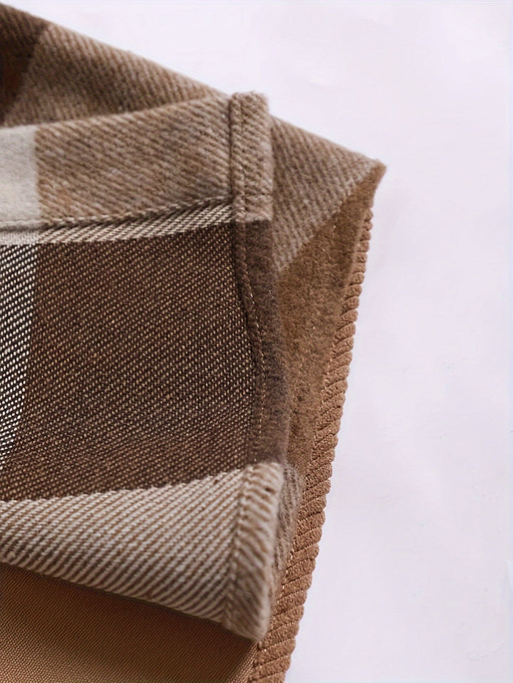 Barnaby | Geruite Hooded Overshirt Jas