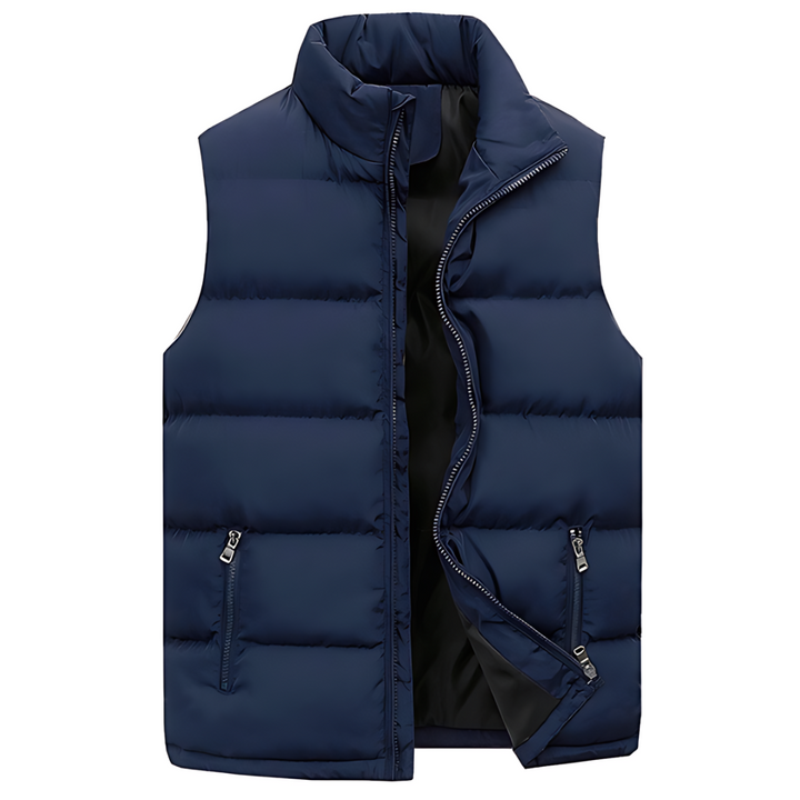 Heren Bodywarmer Puffer Vest Voor Laagjes Met Gestikte Look