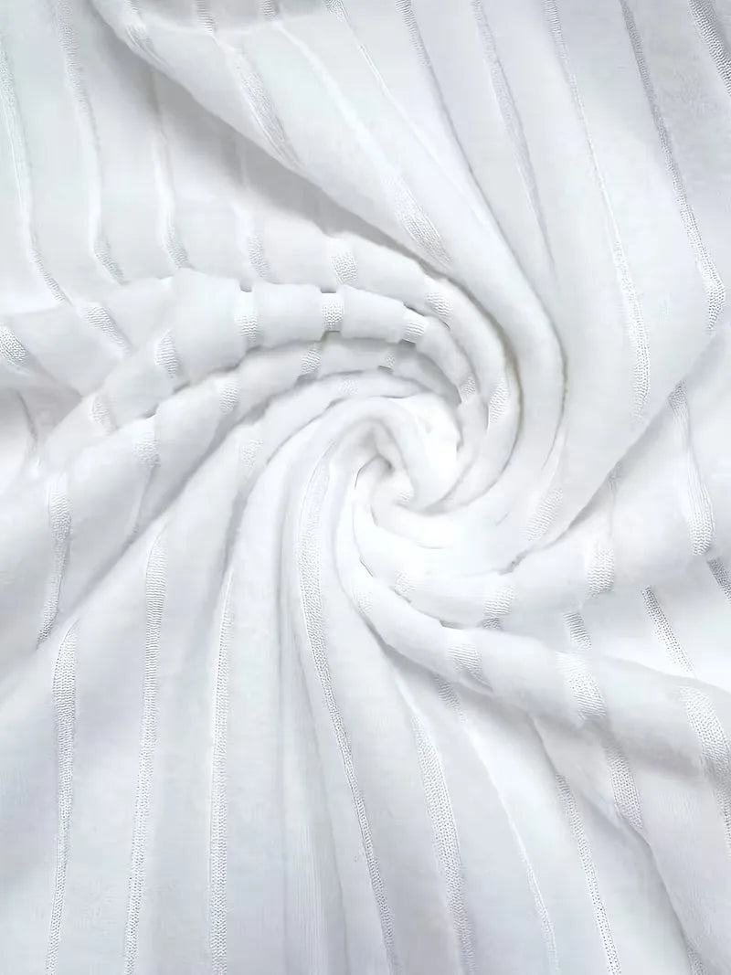 ribbed V-hals T-shirt