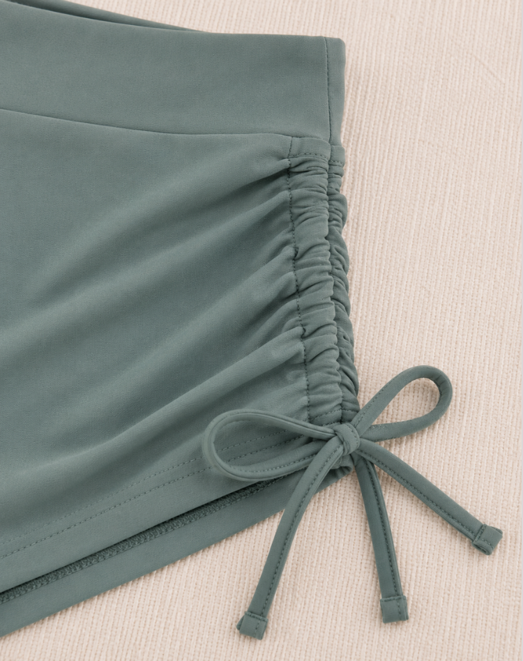 Groene Bikini Set Voor Dames Met Crop Top en Hoge Taille
