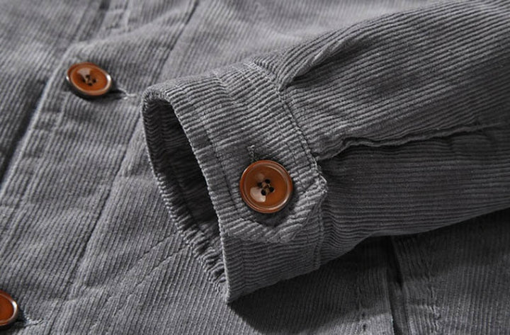 Blake | Trendy corduroy herenjack met bontvoering