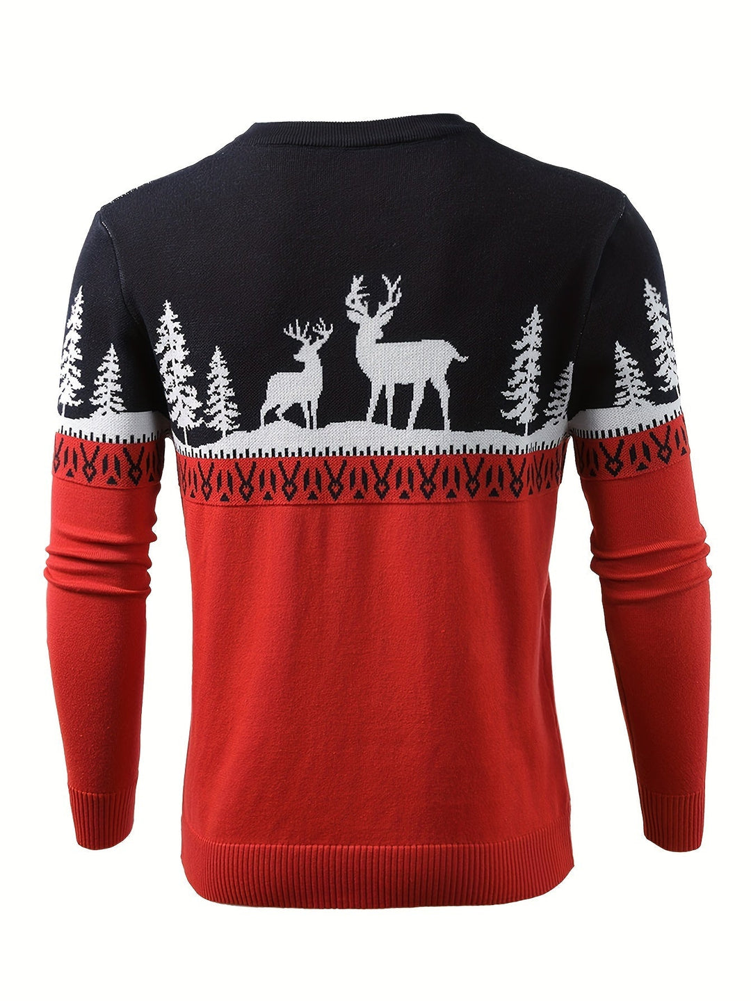 Bram | Feestelijke herentrui met kerst- en rendierprint