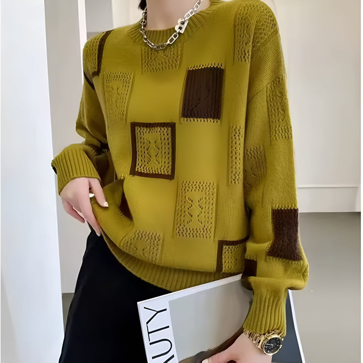 ALISSA – MODERNE PATCHWORK BREISWEATER