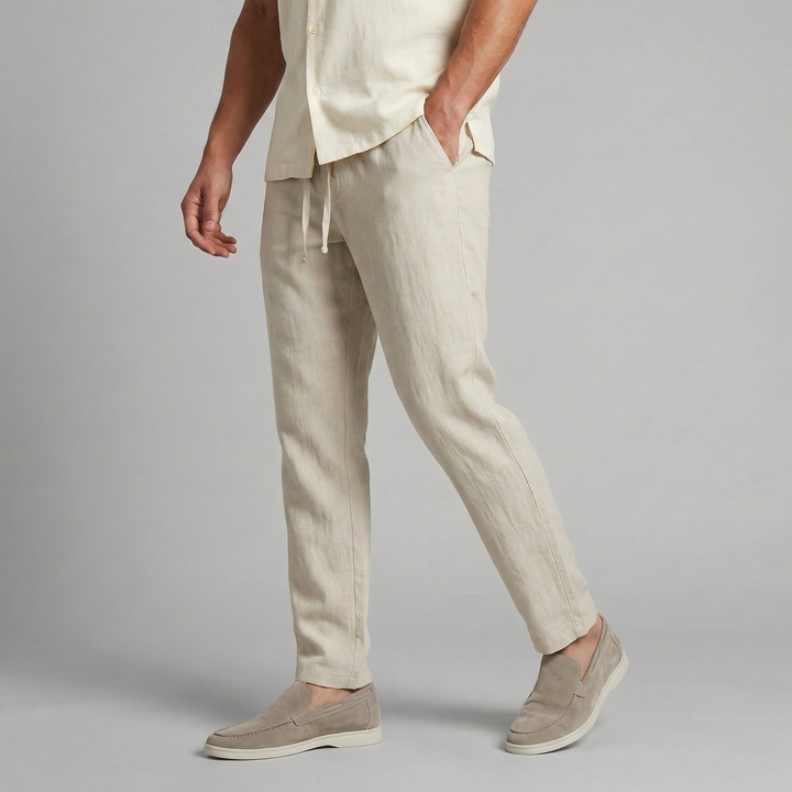 Broek Heren Wide Leg Casual Zomer