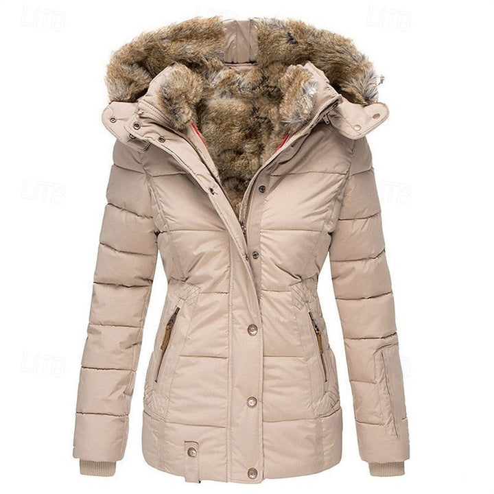 Gloria | Winterjas met bontafwerking en capuchon